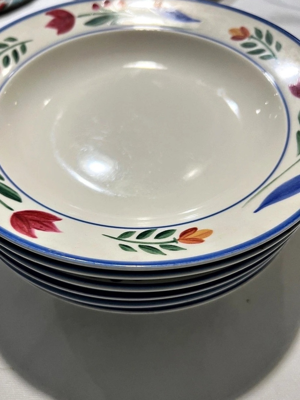 Sakura Majesticware Genuine Stoneware Lucia Soup Bowl Floral Set of 6